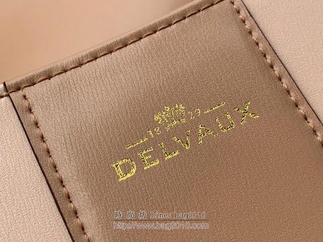 DELVAUX女包 Brillant手袋 德爾沃女手提包 女手拎包 Dv0020原版拼色奶茶 Delvaux女單肩包  fcs1319